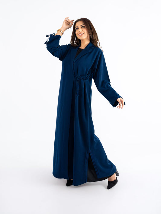 Navy blue Abaya sides robe design