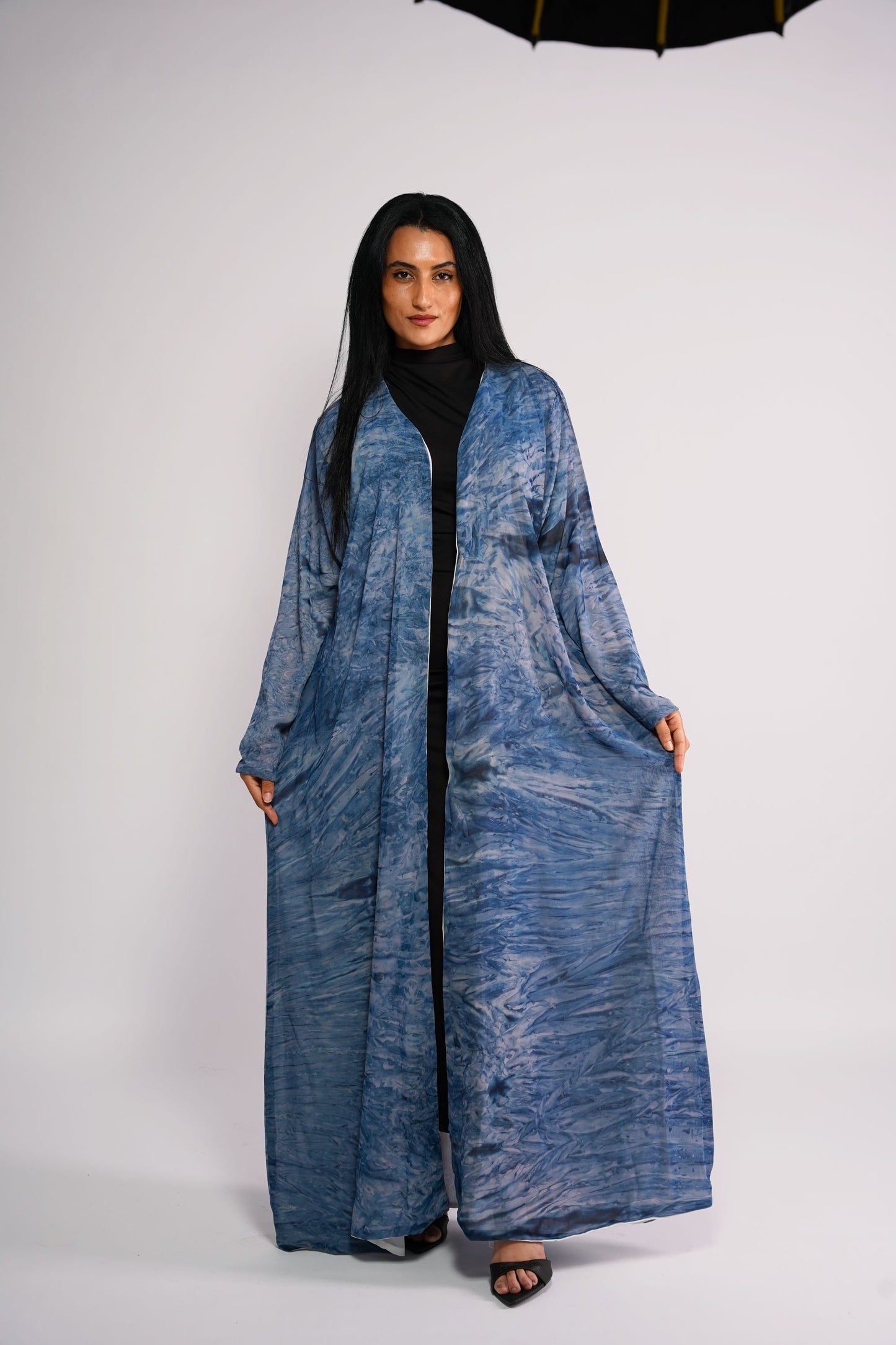 Oceanic blue themed Abaya