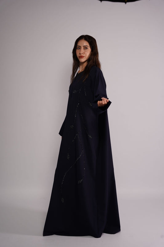Nightshade inspired Abaya with embellished stones