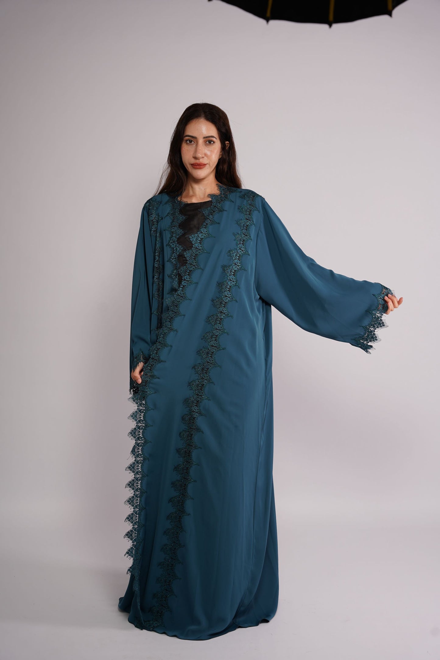 Lace Abaya with trimmings