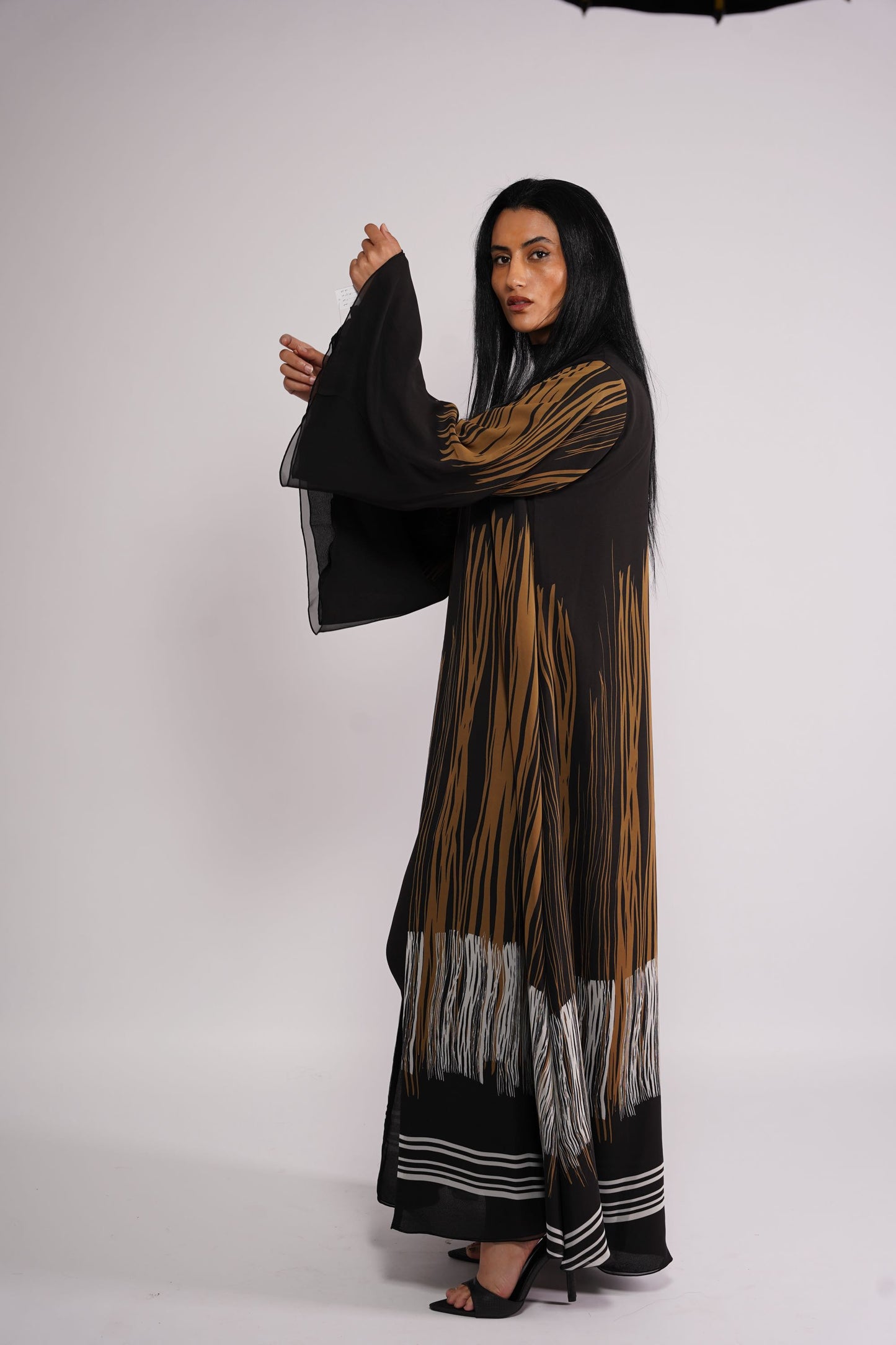 Multicolor printed Abaya pastel chiffon fabric