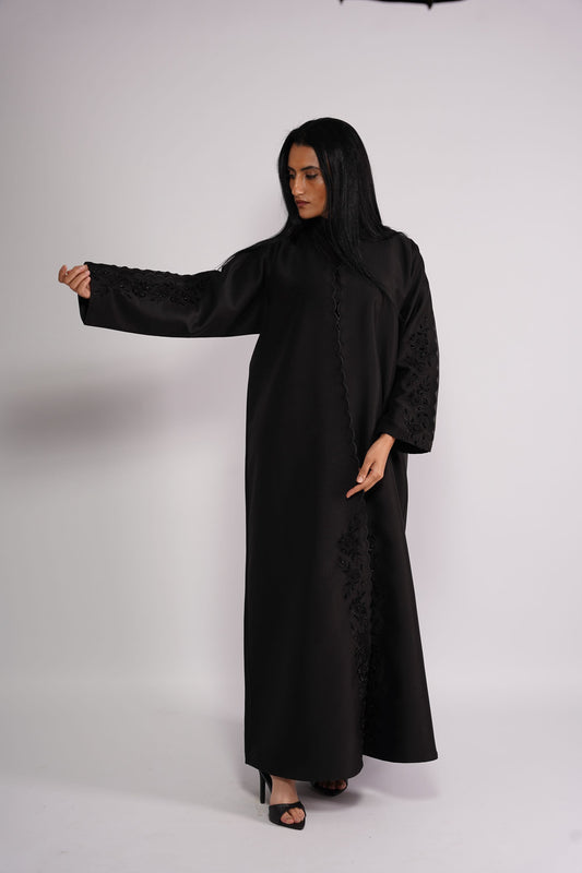 Abaya embellished in art stones